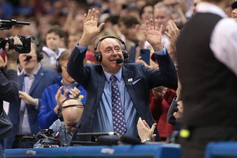 Dick Vitale chokes up after ESPN, Coach K tribute video